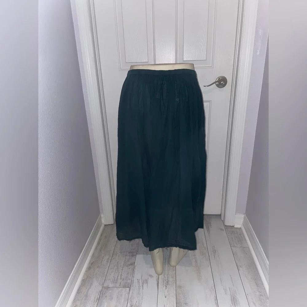 Auntie Oti Blue/Green Midi Skirt - Picture 2 of 2